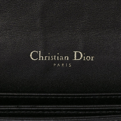 Christian Dior Lambskin Cannage Lady Dior Chain Wallet Black 6 of 10