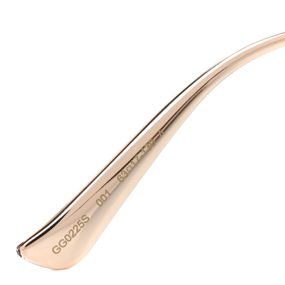Gucci Metal Oversized Round Frame GG0225S Sunglasses Gold 6 of 7