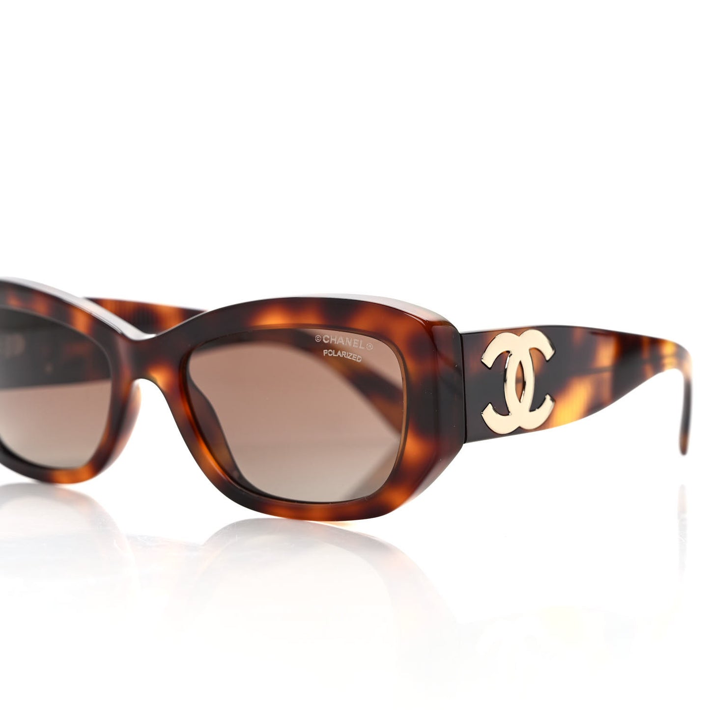 Acetate Polarized Rectangle Sunglasses 5493 Tortoise