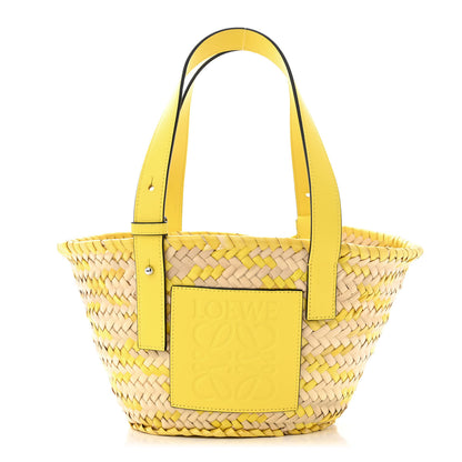 Loewe Raffia Small Basket Tote Bag Natural Yellow 1 of 9