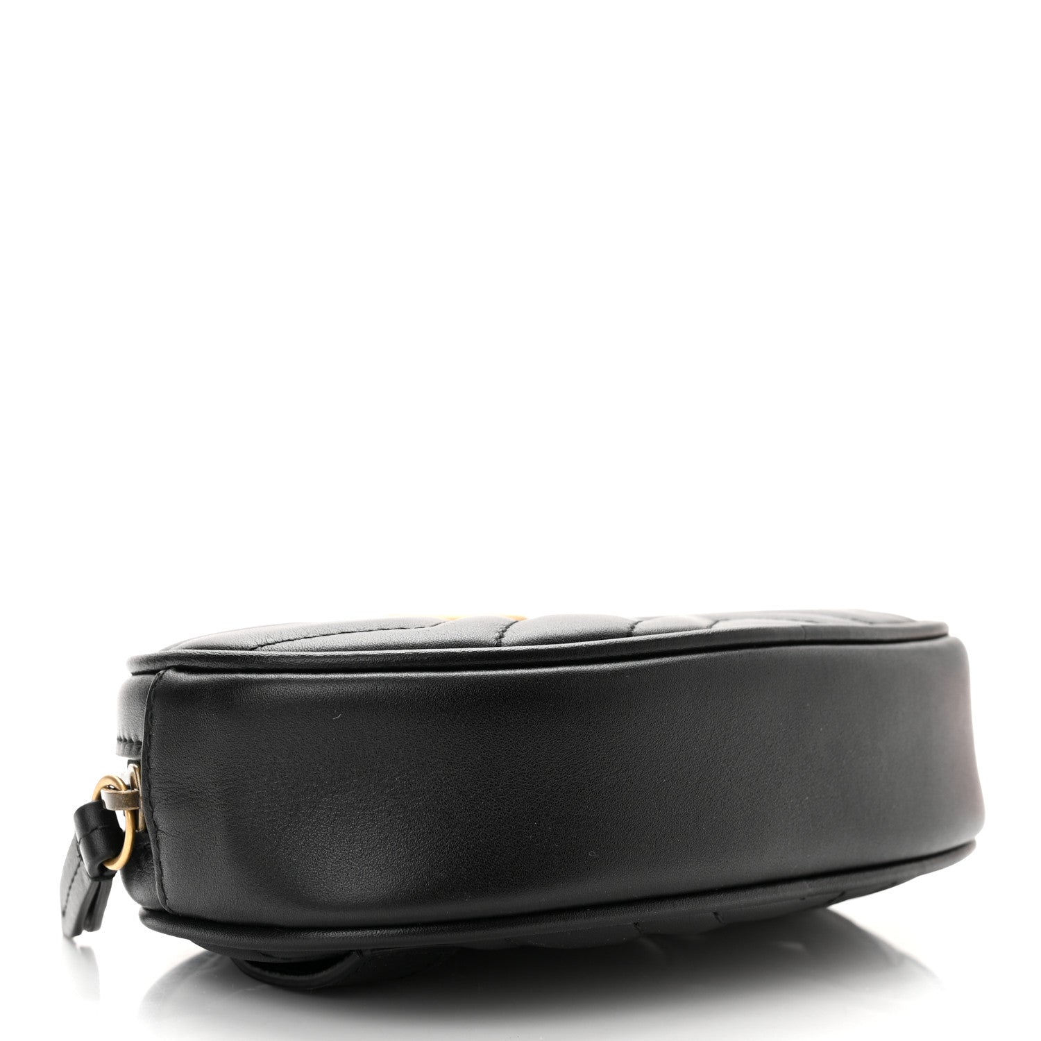 Gucci Calfskin Matelasse GG Marmont Belt Bag 85 34 Black 4 of 11