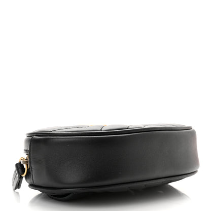 Gucci Calfskin Matelasse GG Marmont Belt Bag 85 34 Black 4 of 11
