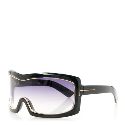 Tom Ford Olga Square Shield Sunglasses TF305 Black 1 of 8