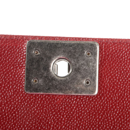 Chanel Caviar Large Boy Flap Dark Red 8 of 8