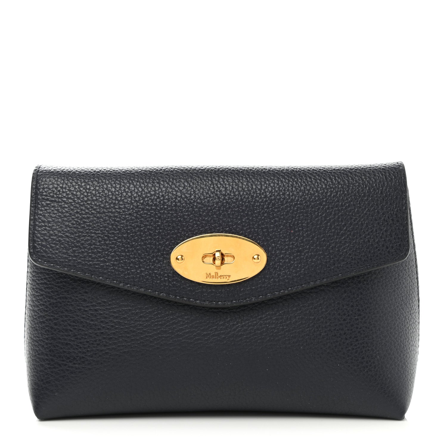Mulberry Small Classic Grain Darley Cosmetic Pouch Navy 1 of 7