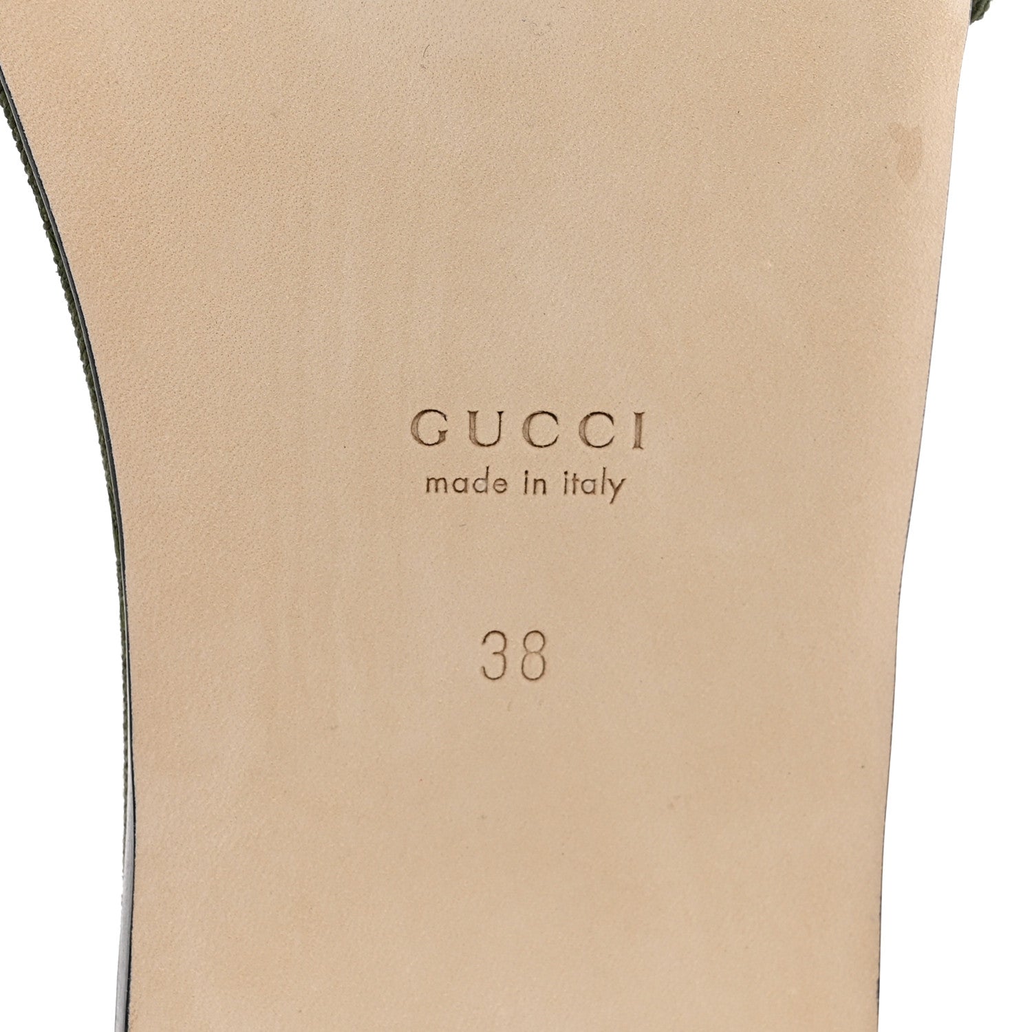 Gucci New Canvas Monogram GG Granada Kid Horsebit Slide Sandals 38 Dark Green 7 of 10