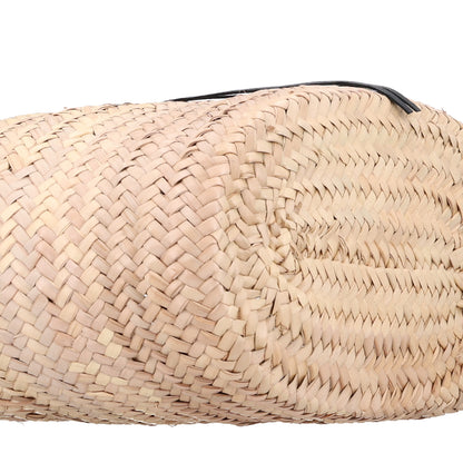Balenciaga Raffia Woven Medium Le Cagole Tote Bag Black Natural 10 of 11