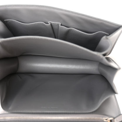 Celine Smooth Calfskin Medium Classic Box Flap Bag Storm 5 of 15