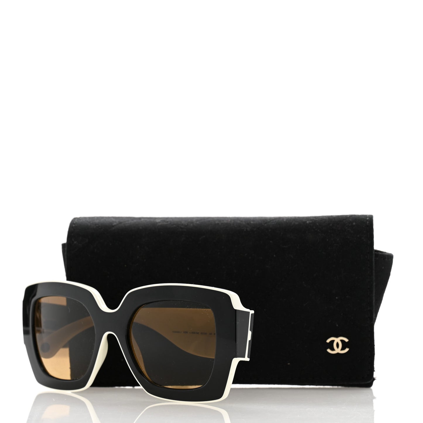 Acetate Square Sunglasses 6059 Black White