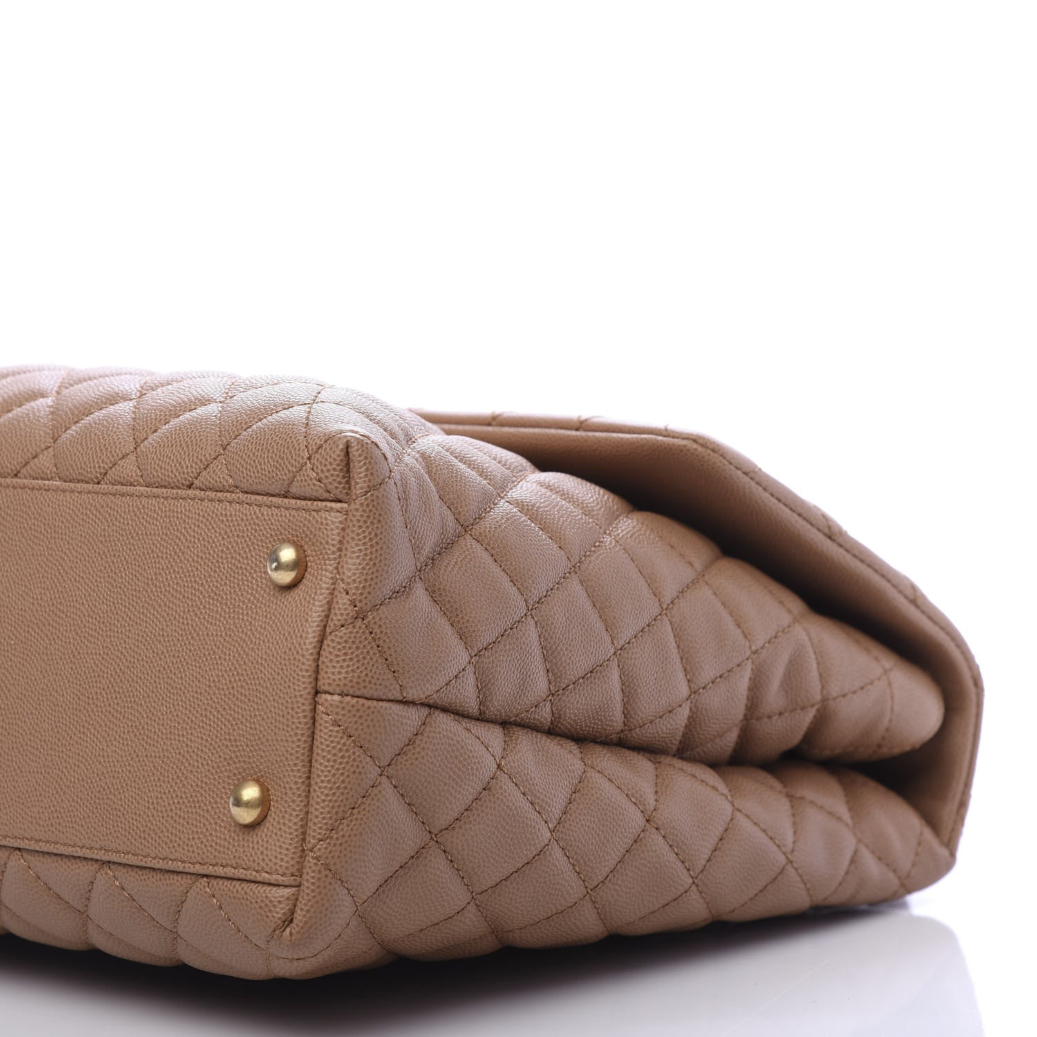 Chanel Caviar Lizard Quilted Large Coco Handle Flap Beige 11 of 13