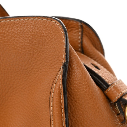 Alexander McQueen Pebbled Calfskin Small Skull Padlock Zip Around Tote Cognac 16 of 17