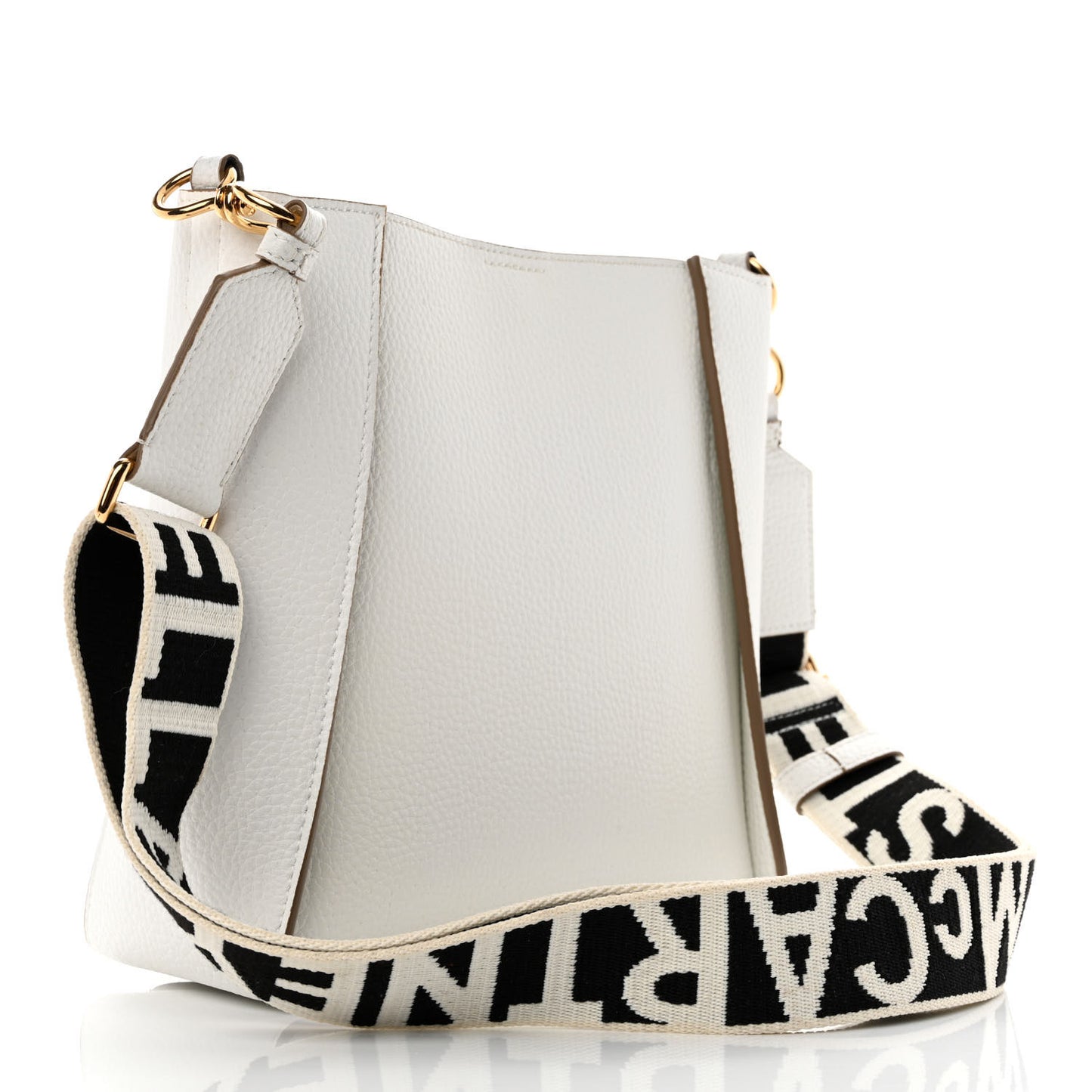 Eco Alter Nappa Perforated Logo Mini Crossbody White