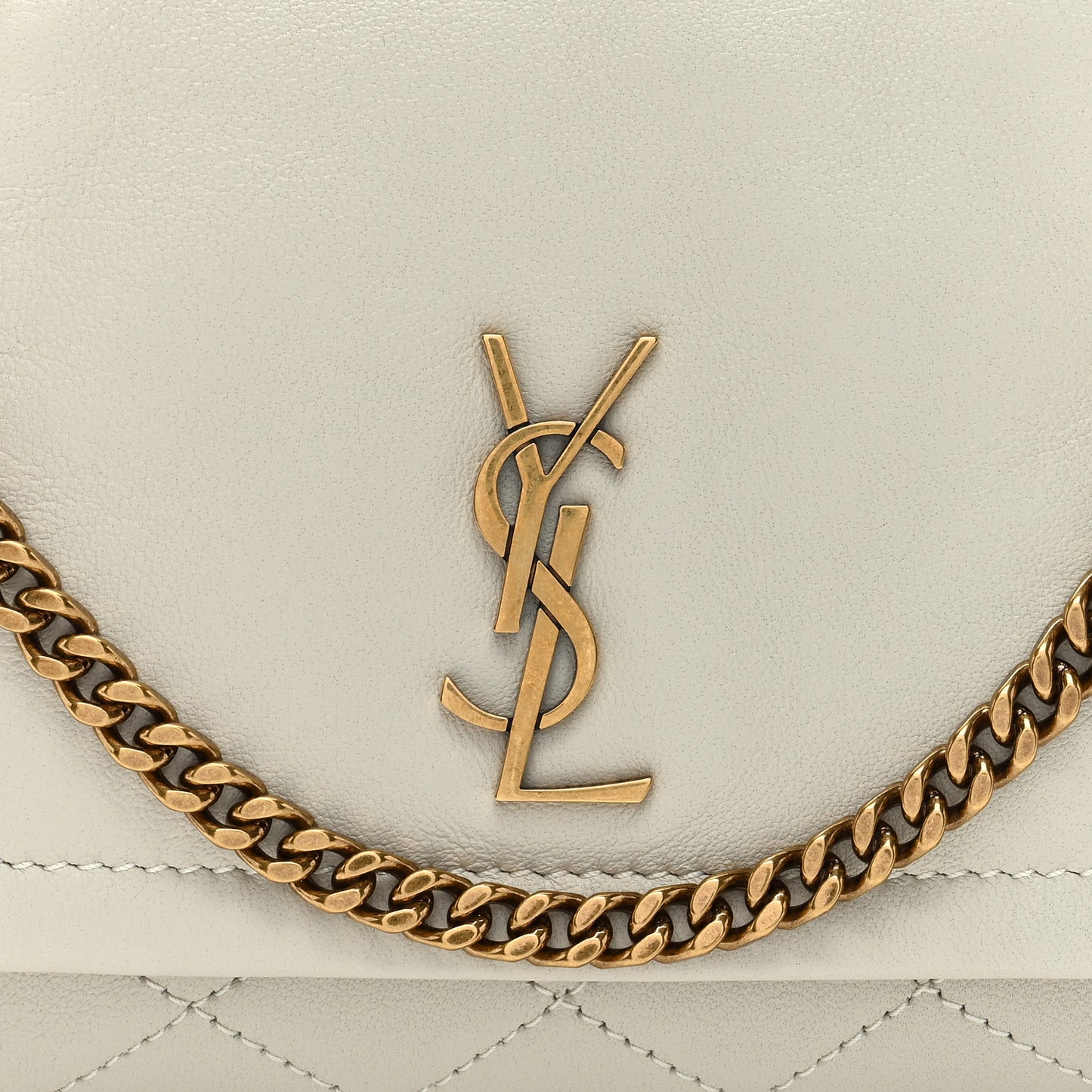 Lambskin Quilted Monogram Mini Nolita Blanc Vintage