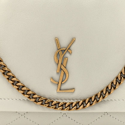 Saint Laurent Lambskin Quilted Monogram Mini Nolita Blanc Vintage 7 of 9