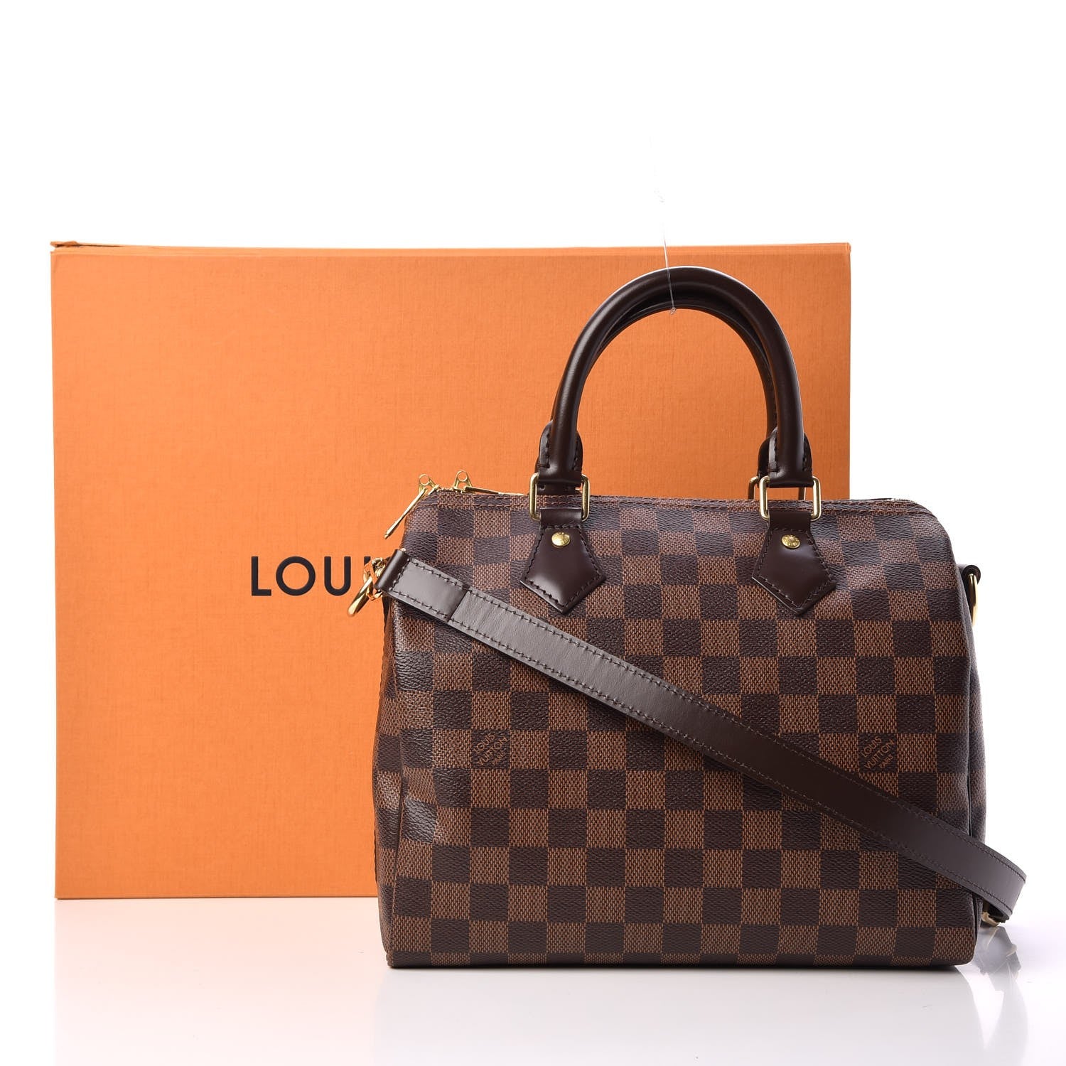 Louis Vuitton Damier Ebene Speedy Bandouliere 25 10 of 10