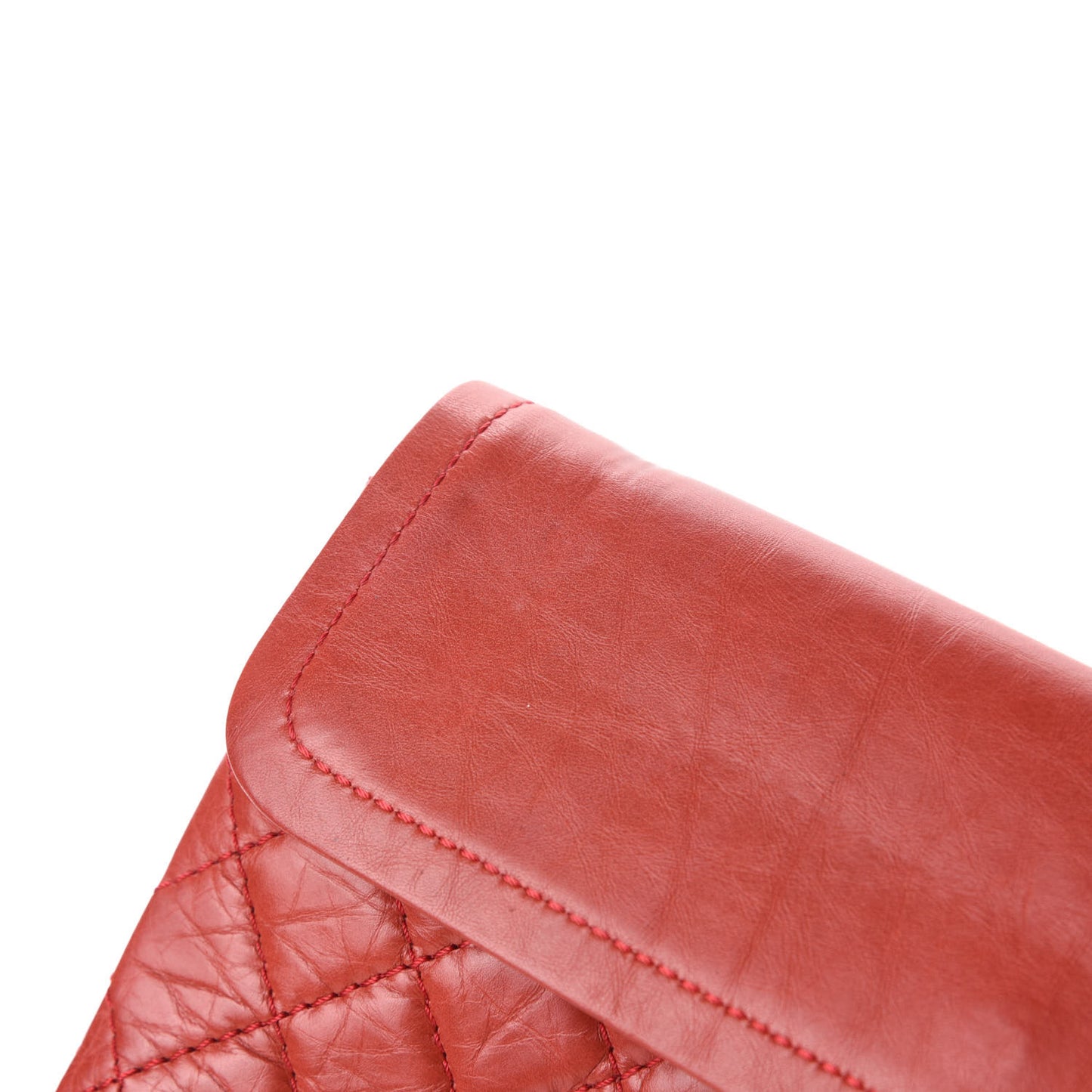 Aged Calfskin Quilted 2.55 Reissue 225 Flap Red