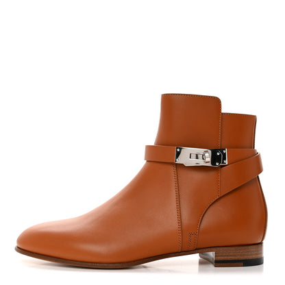 Hermes Calfskin Neo Low Boots 37.5 Natural 1 of 9