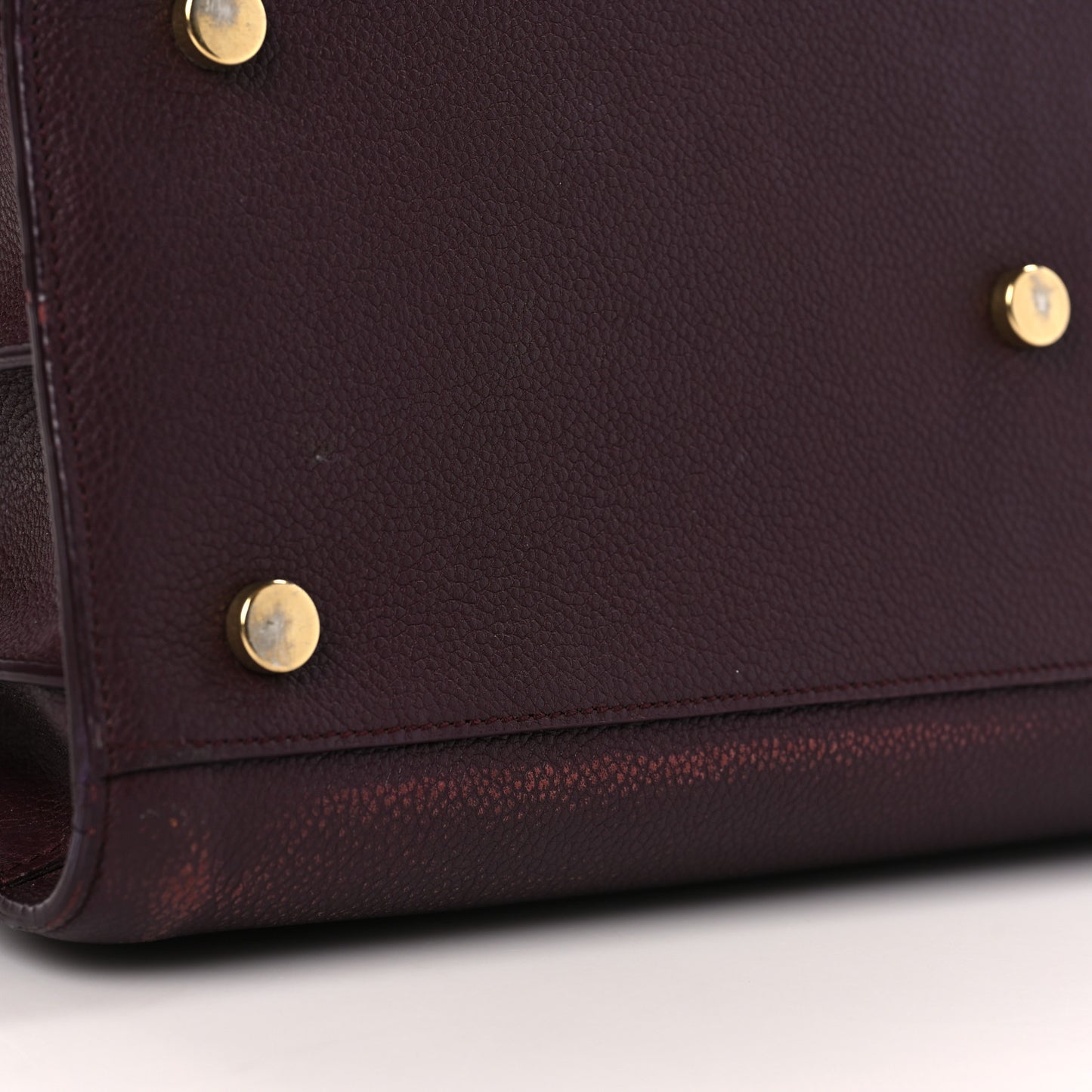 Grained Calfskin Small Classic Sac De Jour Bordeaux