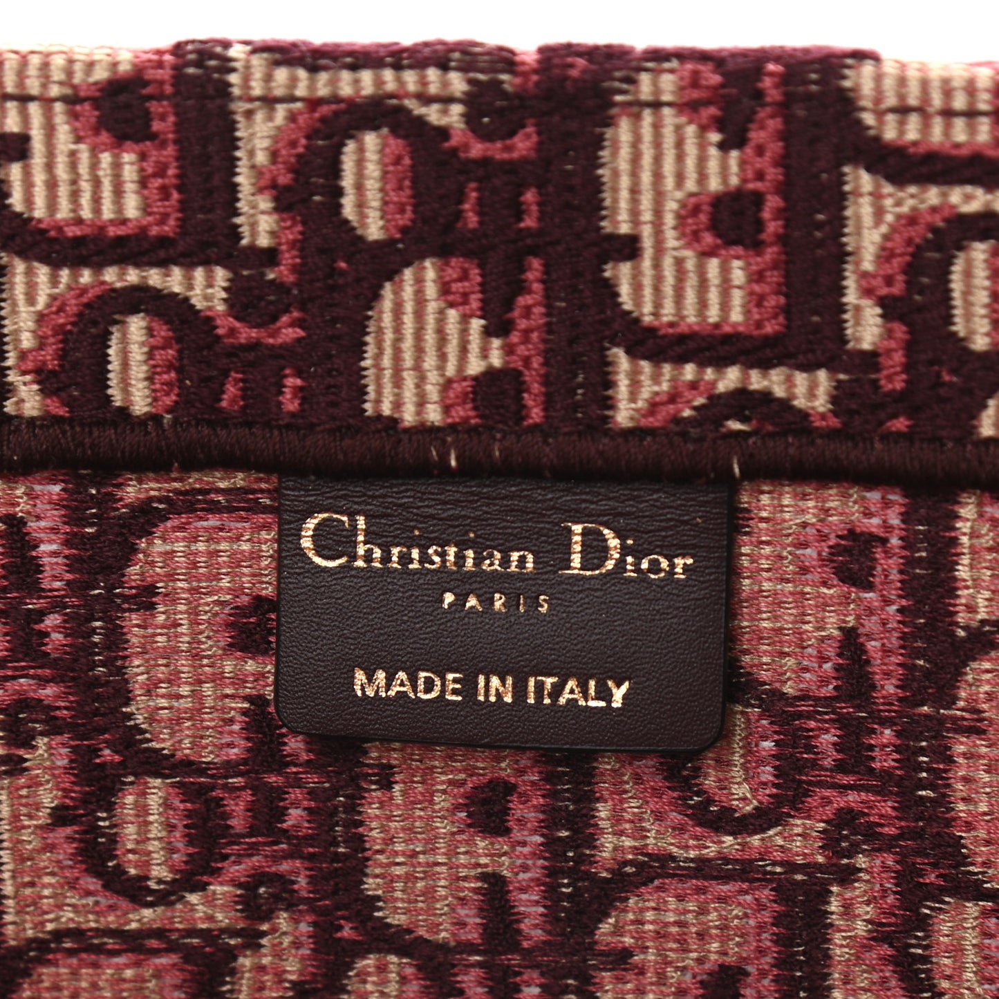 Oblique Large Book Tote Burgundy Multicolor