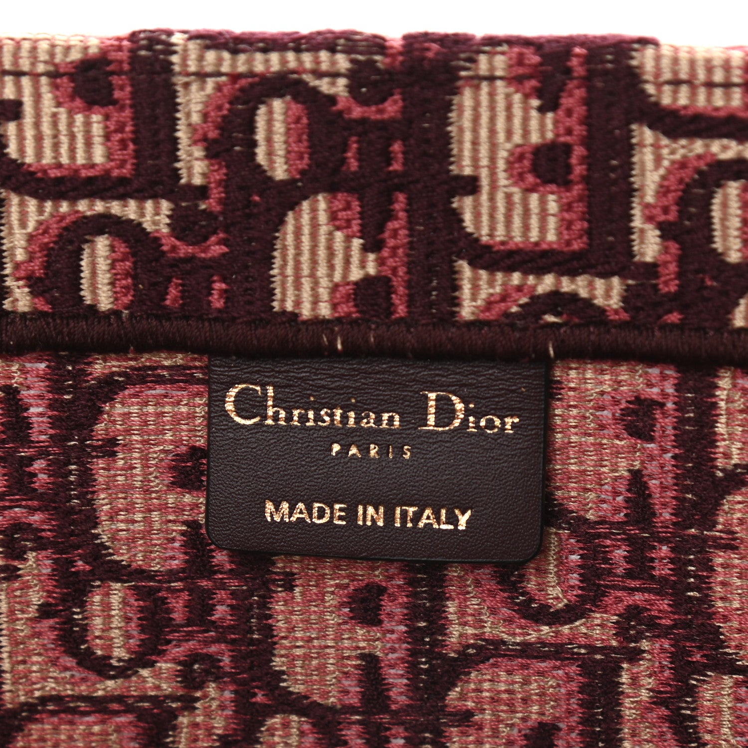 Christian Dior Oblique Large Book Tote Burgundy Multicolor 6 of 8