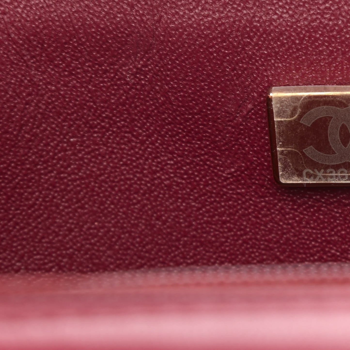 Lambskin Quilted Mini Rectangular Flap Burgundy