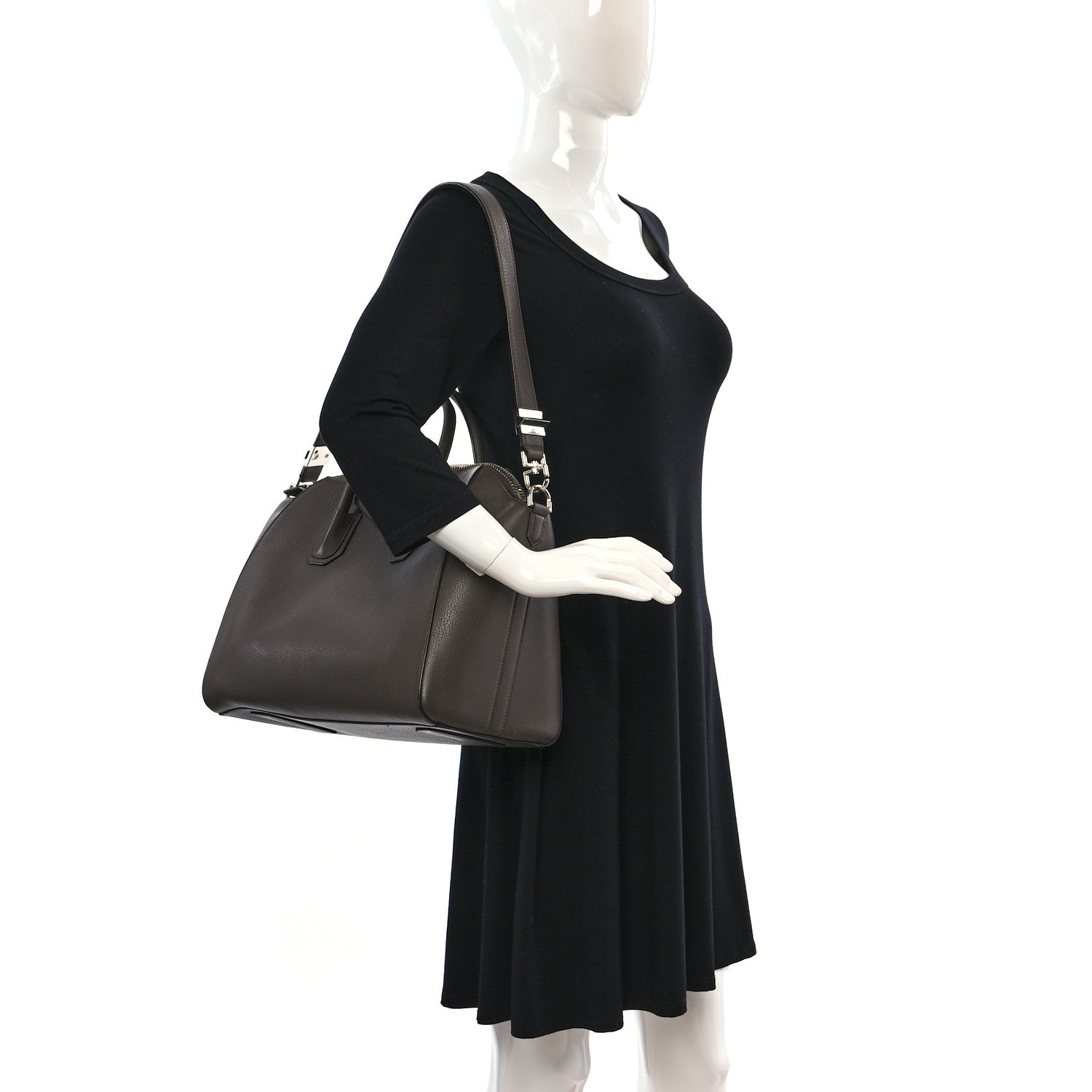Givenchy Sugar Goatskin Medium Antigona Heather Grey 2 of 16