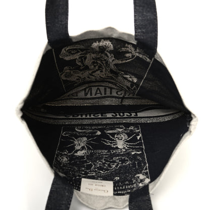 Christian Dior Canvas Print Cruise Tote Ivory Black 5 of 8