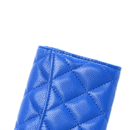 Chanel Caviar Quilted Flap Card Holder Wallet Blue 7 of 7