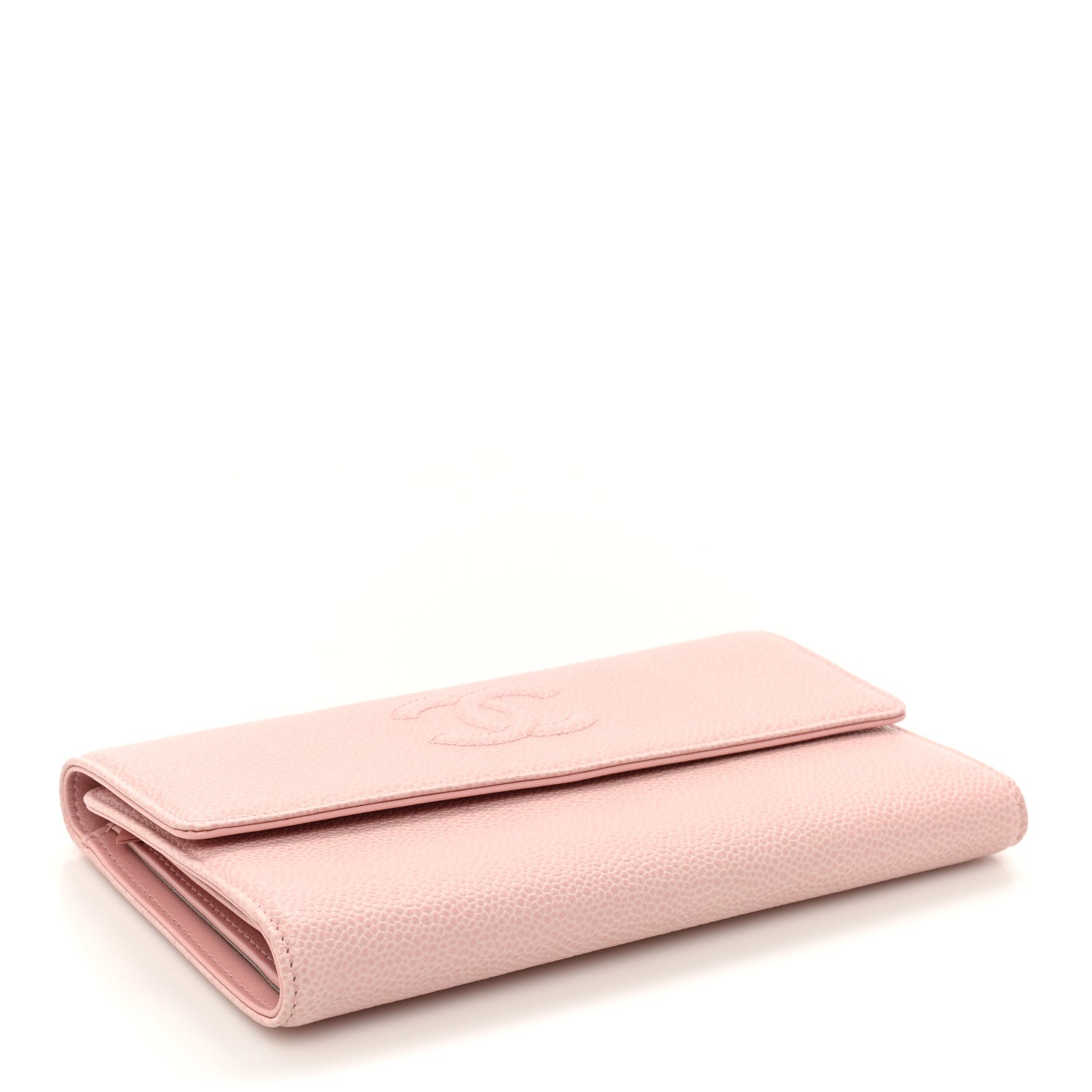 Chanel Caviar Timeless CC Large Gusset Flap Wallet Rose Pale 4 of 15