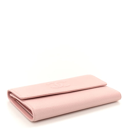 Chanel Caviar Timeless CC Large Gusset Flap Wallet Rose Pale 4 of 15