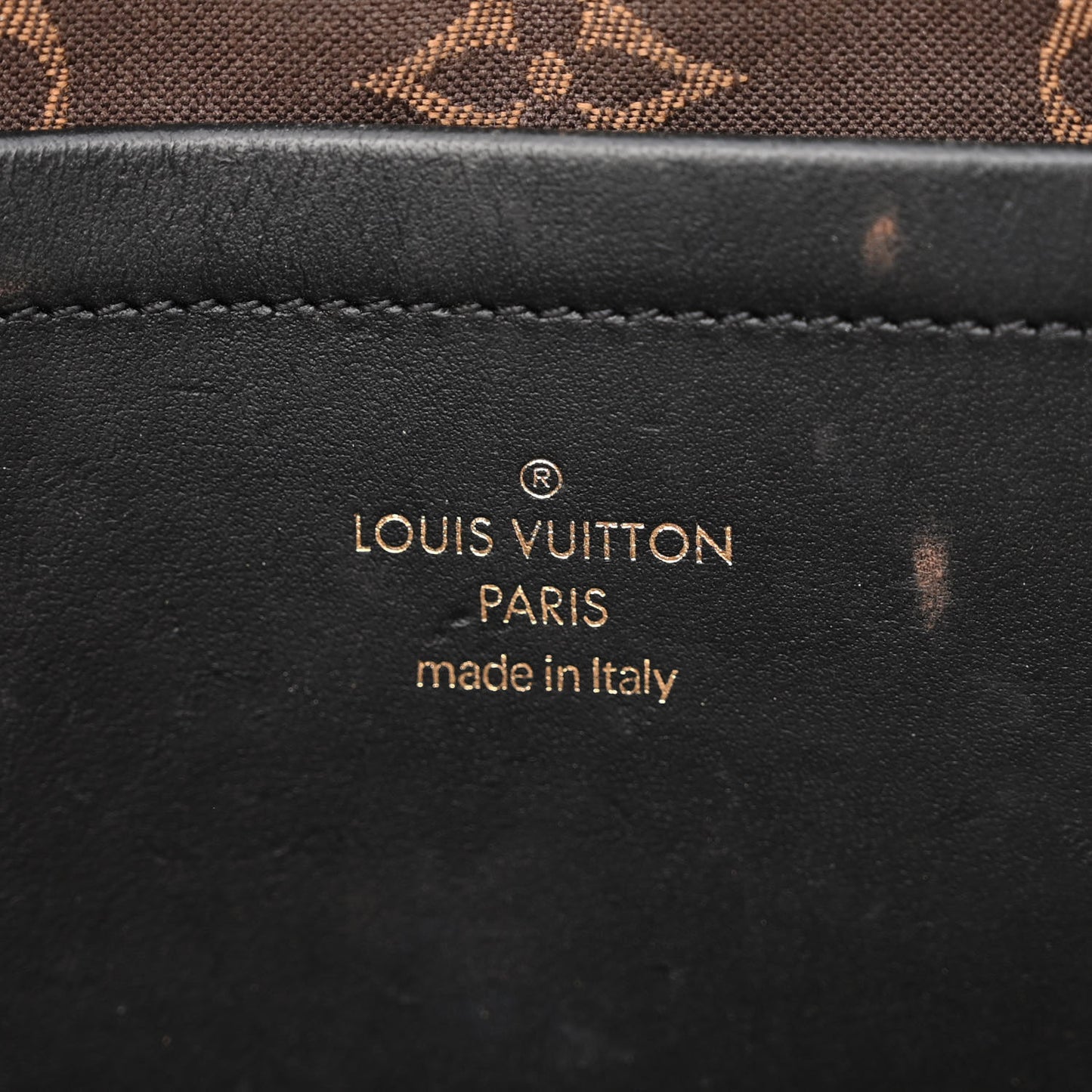 Calfskin Monogram Embossed Utility Crossbody Black
