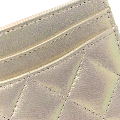 Chanel Iridescent Lambskin Quilted Card Holder Ivory 9 of 10
