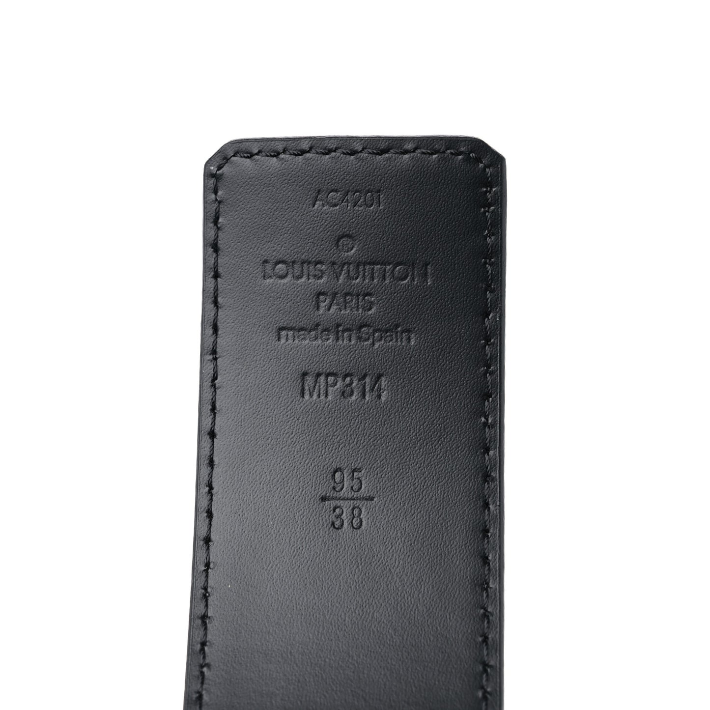 Damier Graphite 40mm LV Initiales Belt 95 38