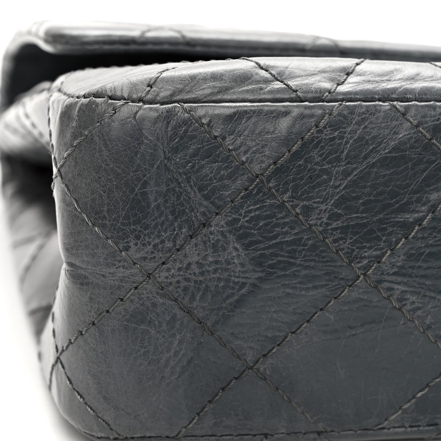 Aged Calfskin Quilted 50th Anniversary 2.55 Reissue 227 Flap Grey