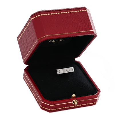 Cartier 18K White Gold 5.5mm LOVE Ring 61 9.75 5 of 5