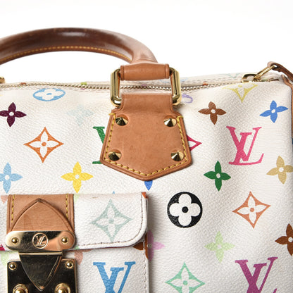 Louis Vuitton Monogram Multicolor Speedy 30 White 10 of 14
