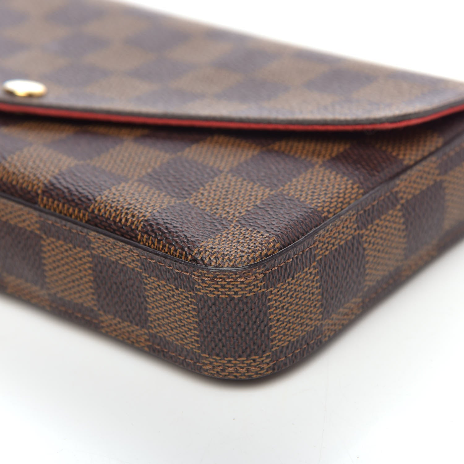Louis Vuitton Damier Ebene Pochette Felicie Chain Wallet 10 of 14