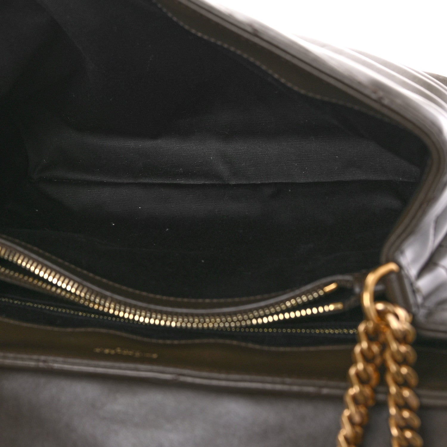Saint Laurent Calfskin Y Quilted Monogram Medium Loulou Chain Satchel Soil Brown 5 of 8