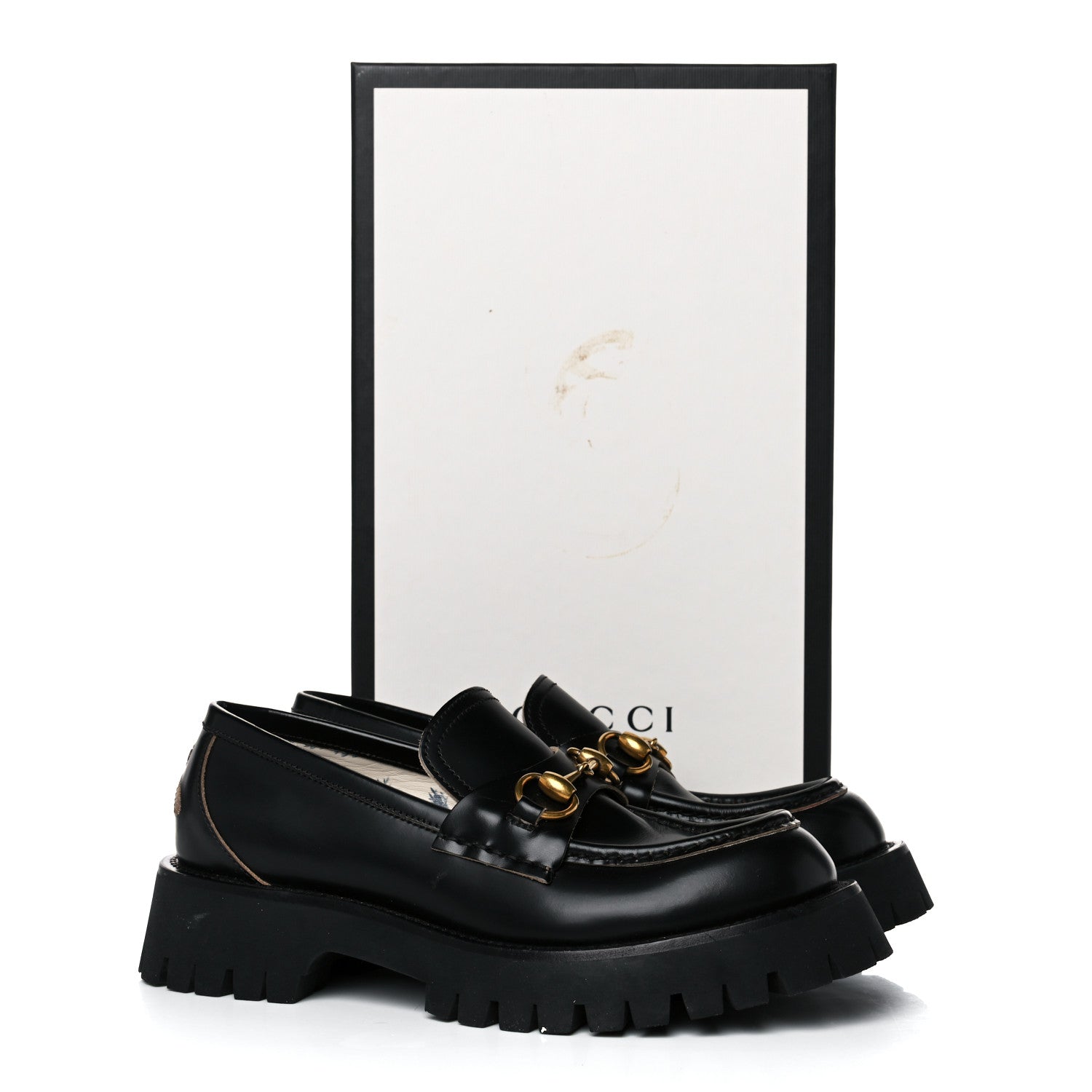 Gucci Cordovan Lux Womens Harald Horsebit 25mm Platform Loafers 38 Black 19 of 19
