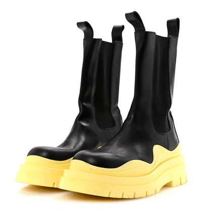 Bottega Veneta Calfskin The Tire Chelsea Boots 39.5 Black Seagrass 7 of 18