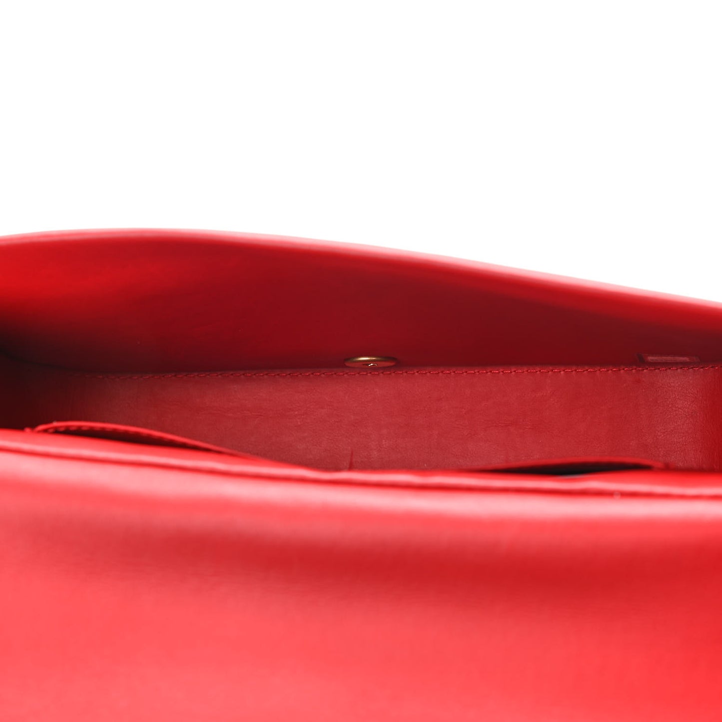 Calfskin Quilted Nailed CC Flap Bag Red