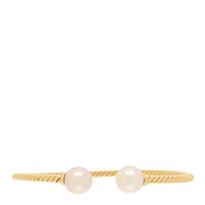 David Yurman 18K Yellow Gold Pearl 8.5mm Solari Bracelet 1 of 3