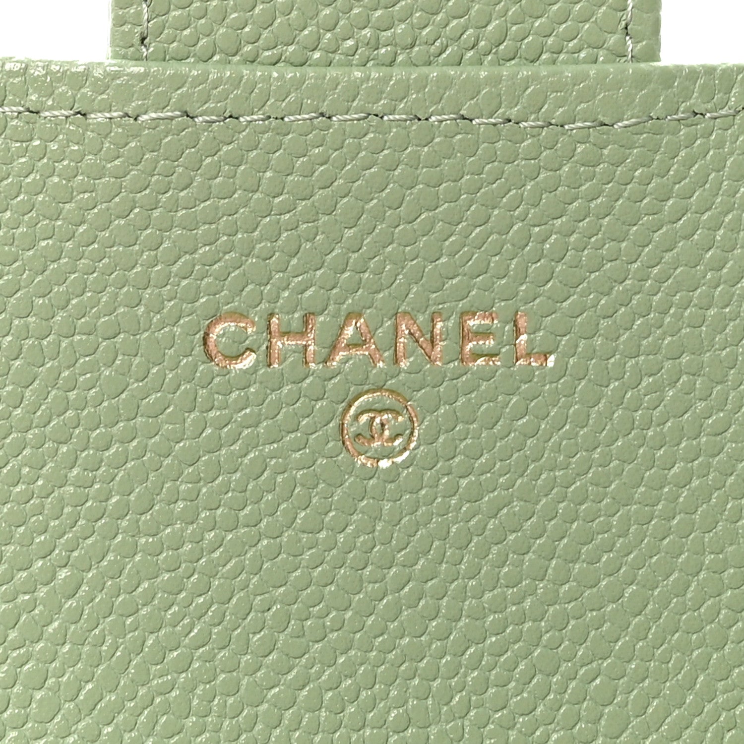 Chanel Caviar Quilted Large Gusset Flap Wallet Light Green 6 of 9