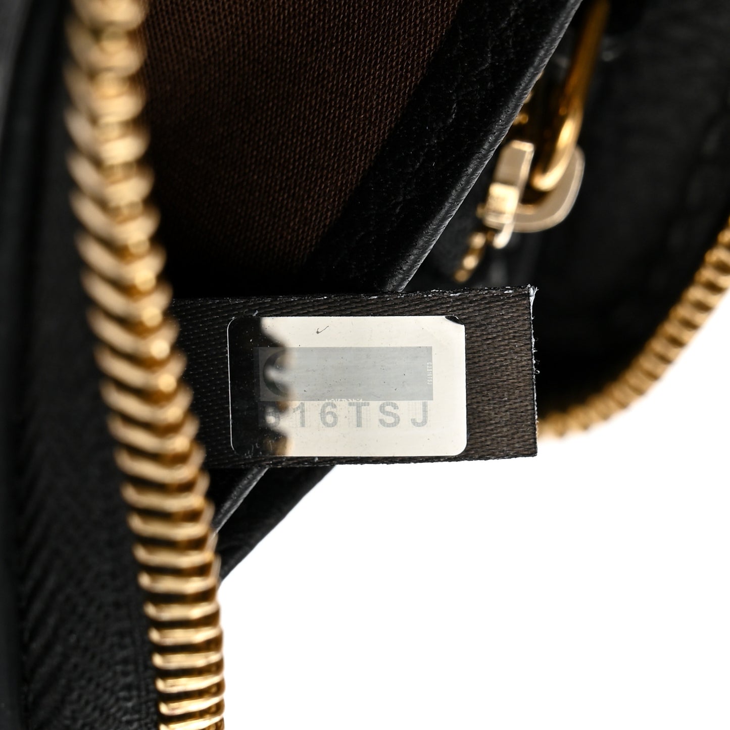 Grained Calfskin Marcie Long Zip Around Wallet Black
