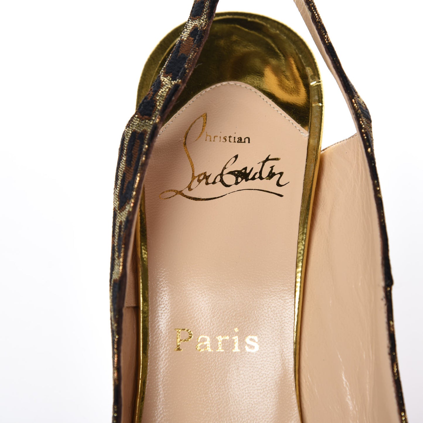 Jacquard Leopard Print Slingback 120 Pumps 37.5