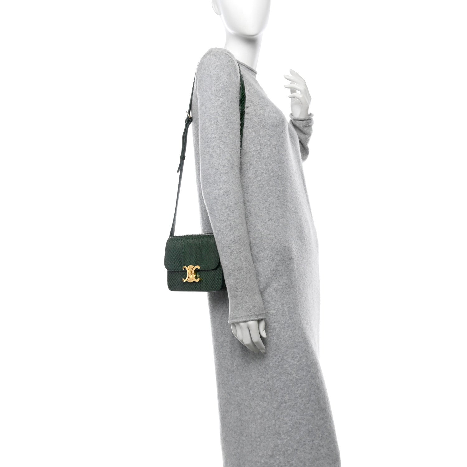 Celine Watersnake Teen Triomphe Green 2 of 11