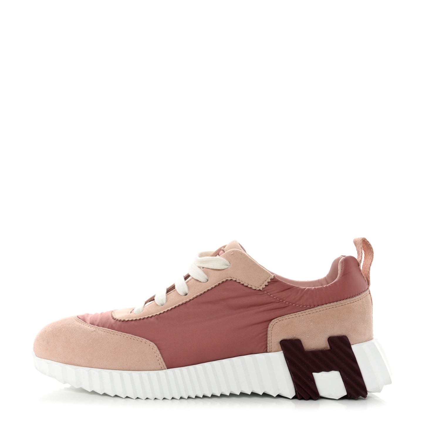 Parachute Fabric Suede Goatskin Bouncing Sneakers 37.5 Rose Rose Opaline
