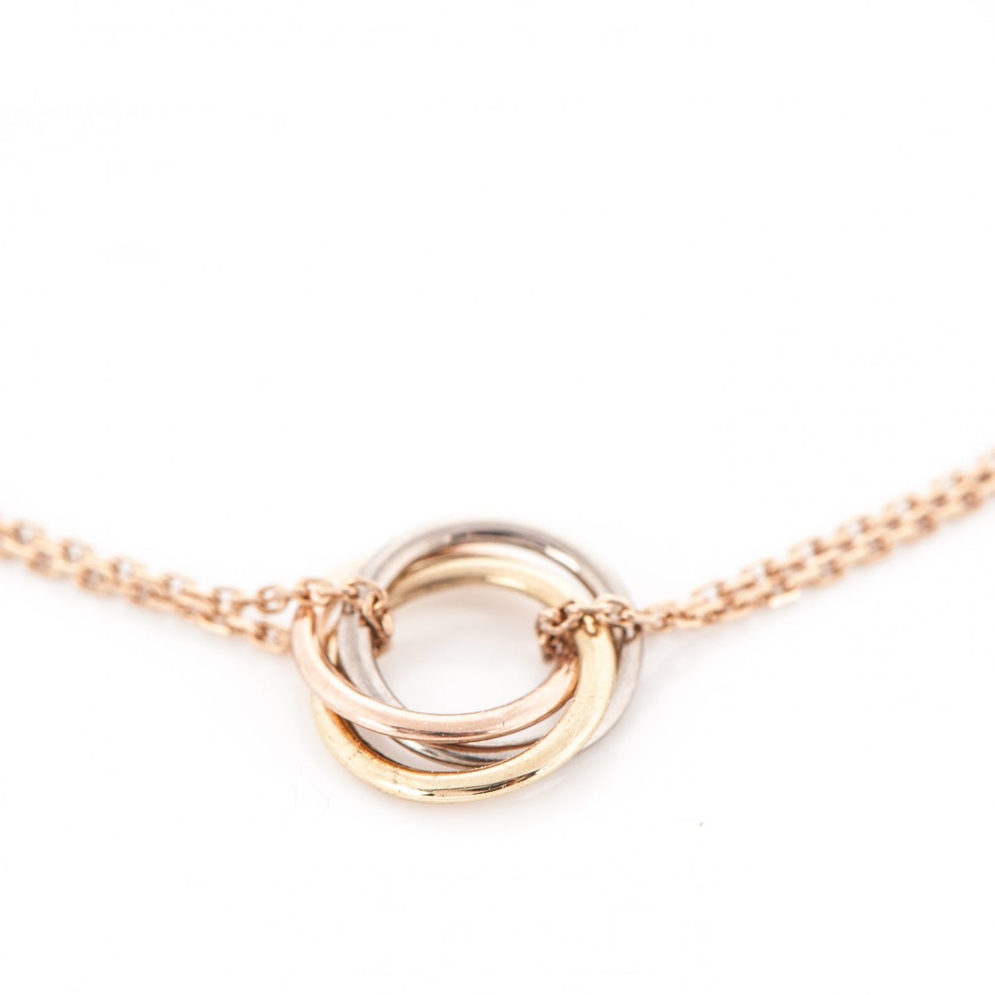 18K Pink Yellow White Gold Trinity Bracelet
