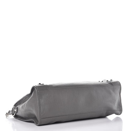 Balenciaga Chevre Silver Metallic Edge Hardware City Gris Acier 5 of 9