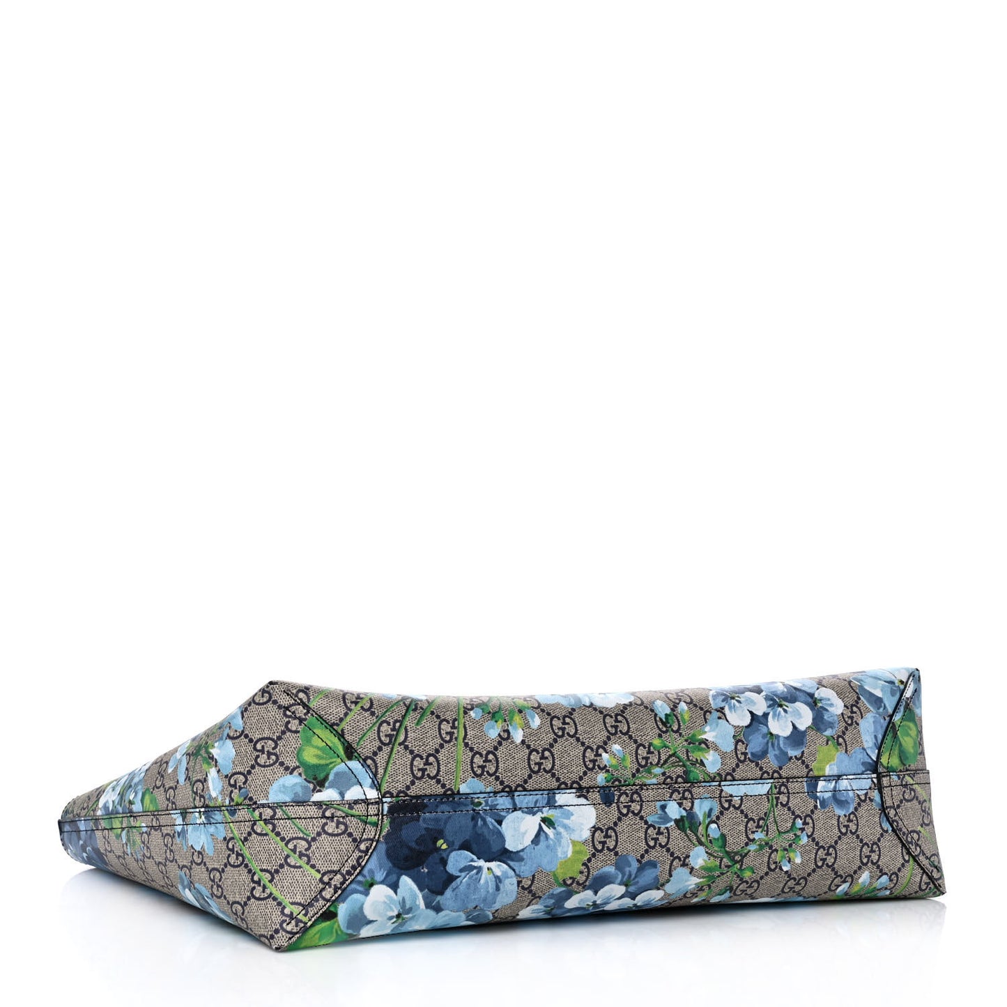 GG Supreme Monogram Blooms Medium Reversible Tote Beige Blue Navy